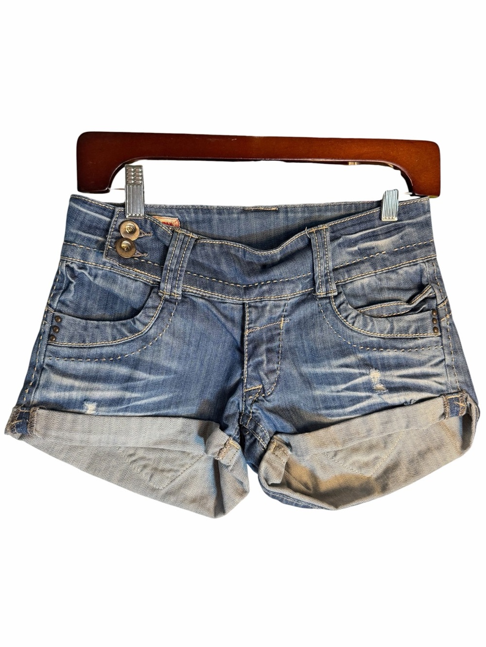 Vintage Y2K 1st Kiss Distressed Denim Shorts